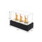Homeroots 18in Black And Clear Stainless Steel And Glass Bioethanol Portable Tabletop Firepit 654326 - alternate 2