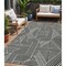 Homeroots 5' X 8' Black And Ivory Abstract Washable Indoor Outdoor Area Rug 594906 - alternate 1