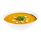 Smarty Had A Party 16 oz. White with Gold Rim Organic Round Disposable Plastic Soup Bowls (120 Bowls), 120PK 9316-WHG-CASE - alternate 4