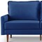 Homeroots 69" Blue Velvet Sofa With Dark Brown Legs 543722 - alternate 4