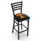 Holland Bar Stool Co 30" Blk Wrinkle Tennessee Stationary Bar Stool, Ladder Back L00430Tennes - alternate 1