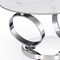 Homeroots 32" White And Silver Ceramic Tile And Metal Round Abstract Coffee Table 554292 - alternate 6