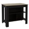 Homeroots Black and Natural 41in Kitchen Island With Storage 477871 - alternate 5