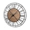 Homeroots 59" Black And Brown Metal and Solid Wood Skeleton Circle Wall Clock 376233 - alternate 5