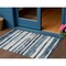 Homeroots 3' X 5' Denim Blue And Gray Striped Washable Indoor Outdoor Area Rug 605897 - alternate 1