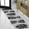 Jonathan Y Allison Classic Beach Stripe and Monstera Leaf Black/Gray 2 ft. x 8 ft. Indoor/Outdoor Runner Rug TSN400B-28 - alternate 3