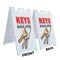 Signmission Keys Made Here, A-Frame & 2 Decals Installed, Heavy-Duty Plastic Frame SBHD-D-2436-Keys Made Here - alternate 4