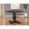 Homeroots 47" Black Rounded Solid Wood Pedestal Base Dining Table 517747 - alternate 5