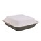 Kitch 24/7 Disposables White Compostable Molded Fiber Hinged Container, 9 x 9 inch, 200PK KC-9X9HC-NPAW - alternate 2