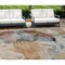 Homeroots 9' X 12' Terra Cotta Copper And Beige Floral Washable Indoor Outdoor Area Rug 588538 - alternate 1