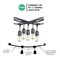 Bulbrite 30 ft. Plug-In Edison Bulb S14 LED Black String Light w/Shatter Resistant Bulbs 12-Sockets 812313 - alternate 3