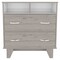 Homeroots 32" Light Gray Two Drawer Dresser With Open Shelving 544029 - alternate 4