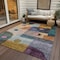 Homeroots 9' X 12' Green Purple And Blue Geometric Washable Indoor Outdoor Area Rug 604412 - alternate 2