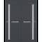 Sartodoors Sliding Closet Bypass Doors with Frosted Glass 60x84 (2* 30x84) Solid Core Modern Interior VEREGIO7288DBD-ANT-6084 - alternate 3