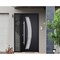 Vdomdoors Steel Door Deux 6500 Black Sidelight Exterior Window Stainless Inserts Single Modern Painted-W36+16 DEUX6500EXD-BLK-W36+16 x H80-Right-hand Inswing - alternate 4