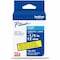 Brother Label/Ribbon Cartridge, Yellow, 1/2 in W TZE631G - alternate 1