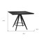 Homeroots 36" Black Wood and Steel Square Dining Table 602238 - alternate 7