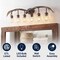 Jonathan Y Wyatt 45" 6-Light Southwestern Bohemian Resin/Seeded Glass Faux Antler LED Vanity Light, Brown Wood F JYL6317A - alternate 7