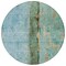 Homeroots 8' Blue And Gold Round Abstract Washable Indoor Outdoor Area Rug 578012 - alternate 3