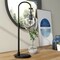 Homeroots 27" Black Metal Arched Table Lamp With Clear Dome Shade 524517 - alternate 3