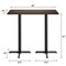 Flash Furniture 48" x 30" Tabletop, Seamless Surface Technology, Dark Brown, 22" x 30" Black Bar Height X-Bases ST-REC3048-WBR-T2230B-GG - alternate 5