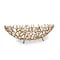 Homeroots 22" Gold Aluminum Oval Faux Coral Centerpiece Bowl 568880 - alternate 4