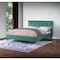 Homeroots California King Blue Modern Upholstered Square Stitched Platform Bed 303547 - alternate 5