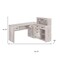 Homeroots 63" Taupe L Shape Computer Desk With Eight Drawers 333527 - alternate 5