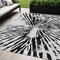 Homeroots 5' X 8' Ivory Black And Gray Abstract Washable Indoor Outdoor Area Rug 588011 - alternate 1