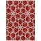 Homeroots 3' X 5' Red And Ivory Geometric Washable Indoor Outdoor Area Rug 613043 - alternate 6