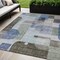 Homeroots 5' X 8' Blue Gray And Charcoal Abstract Washable Indoor Outdoor Area Rug 604373 - alternate 1