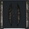 Vdomdoors Aluminum Double Doors Deux 6501 Black Enamel Opaque Black Glass 2 Sidelights Entry Modern Painted 1 DEUX6501DEXD-BLK-W16+72+16xH96-RH-I - alternate 1