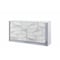 Homeroots 61" White Faux Marble And Wood Lighted Six Drawer Double Dresser 564684 - alternate 5