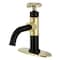 Kingston Brass One-Handle 1-Hole Bathroom Faucet with Deck Plate and Push Pop-Up Drain KSD2822CG - alternate 1