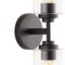 Jonathan Y Giles 16" 2-Light Farmhouse Industrial Iron Cylinder LED Sconce, Oil Rubbed Bronze/Clear JYL9548A - alternate 7