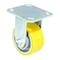 Vestil Polyurethane Rigid Caster 4 In. Diameter x 2 In. Width 440 Lb. Capacity Yellow/Gray CST-PY-4X2PUA-R - alternate 4