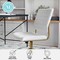 Martha Stewart Ivy Upholstered Office Chair in White/Polished Brass CH-220921-1-WH-GLD-MS - alternate 4