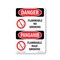 Signmission OSHA Danger Sign, Flammable No Smoking Bilingual, 18in X 12in Decal, OS-DS-D-1218-VT-1824 OS-DS-D-1218-VT-1824 - alternate 1