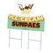 Signmission Ice Cream Sundaes Die Cut Yard & Stake plastic coroplast window, C-DC-2436-Ice Cream Sundaes C-DC-2436-DS-Ice Cream Sundaes19 - alternate 1