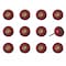 Homeroots Set of Twelve Blue And Red Floral Ceramic Drawer Pull Knobs, 12PK 358090 - alternate 4