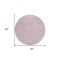 Homeroots 8' Blush Pink And Beige Round Striped Washable Indoor Outdoor Area Rug 587946 - alternate 4