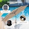 Simple Deluxe 9' Solar Umbrella 32 LED Lighted Patio Umbrella Table Market Umbrella with Push Button Tilt/Crank O LGBRLA9LEDTAN - alternate 4