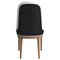 Leisuremod Verisma Collection Modern Wooden Dining Chair in Black Fabric with White Front, 4PK VC57BFW4 - alternate 4