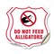 Signmission Alligator Warning Shield Sign Do Not Fee, 18 inch X 18 inch, Vinyl Decal, 2PK SHI-D-2PACK-18-355 - alternate 1
