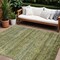 Homeroots 9' X 12' Olive Green And Brown Striped Washable Indoor Outdoor Area Rug 605624 - alternate 1