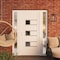 Vdomdoors Front Exterior Prehung Metal-Plastic Door, Manux 8933 White Silk, 2 Side Sidelite Transoms, Office MANUX8933EXD-WS-W14+30+14xH80-RH - alternate 2
