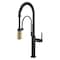 Brizo Litze Semi-Professional Kitchen Faucet, Knurled Handle Matte Black/Luxe Gold 63343LF-BLGL - alternate 2