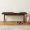 Homeroots 60in Black and Brown Fabric and Wood Upholstered Bench 668851 - alternate 5