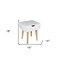 Homeroots 18" White Solid Manufactured Wood and Wood One Drawer Nightstand 489239 - alternate 2