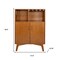 Homeroots 32in Brown Wood Accent Cabinet 691661 - alternate 2